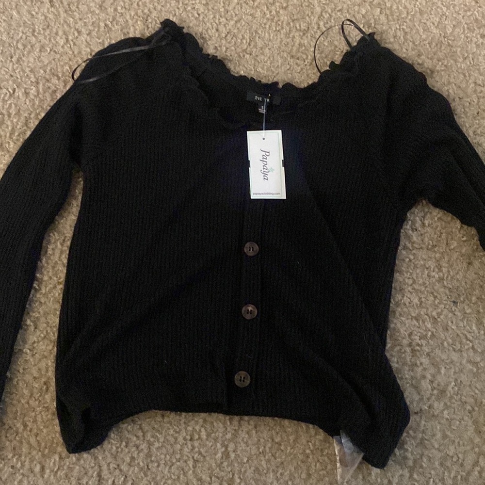 Love Tree Black Cardigan